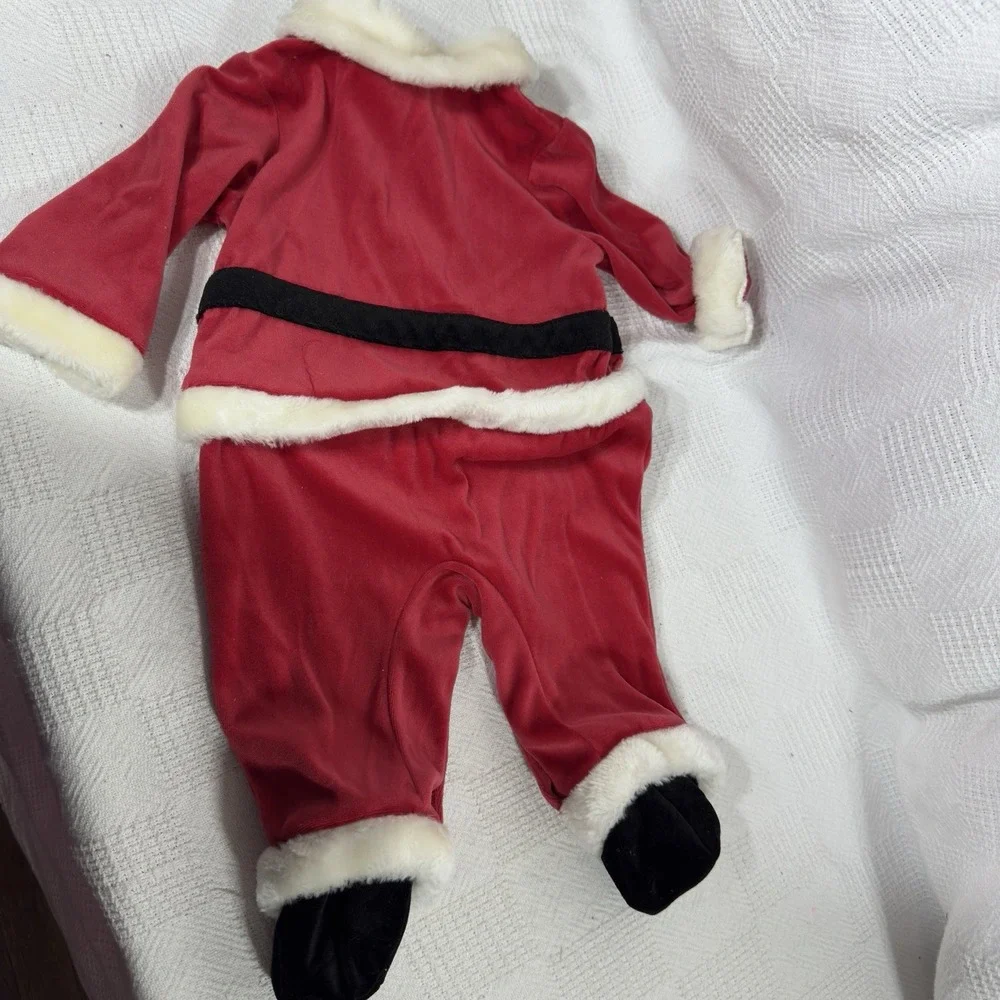 Santa Claus Suit Infant Size 6-9 Months Footed‎ Sleeper Holiday Outfit